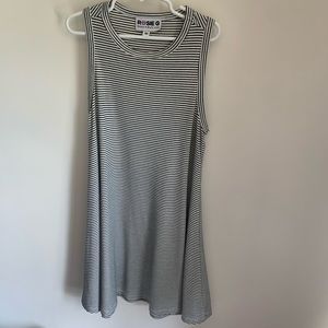 Black and white striped dress